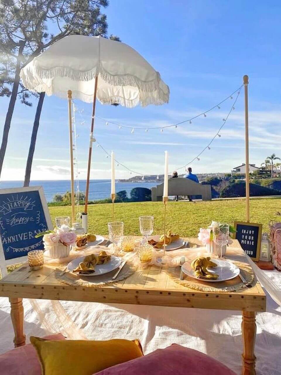 anniversary pop-up picnic at the park