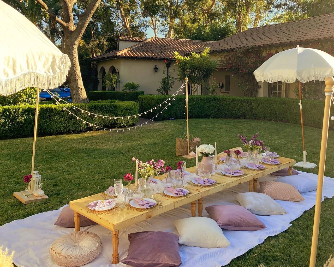 backyard picnic makers setup 