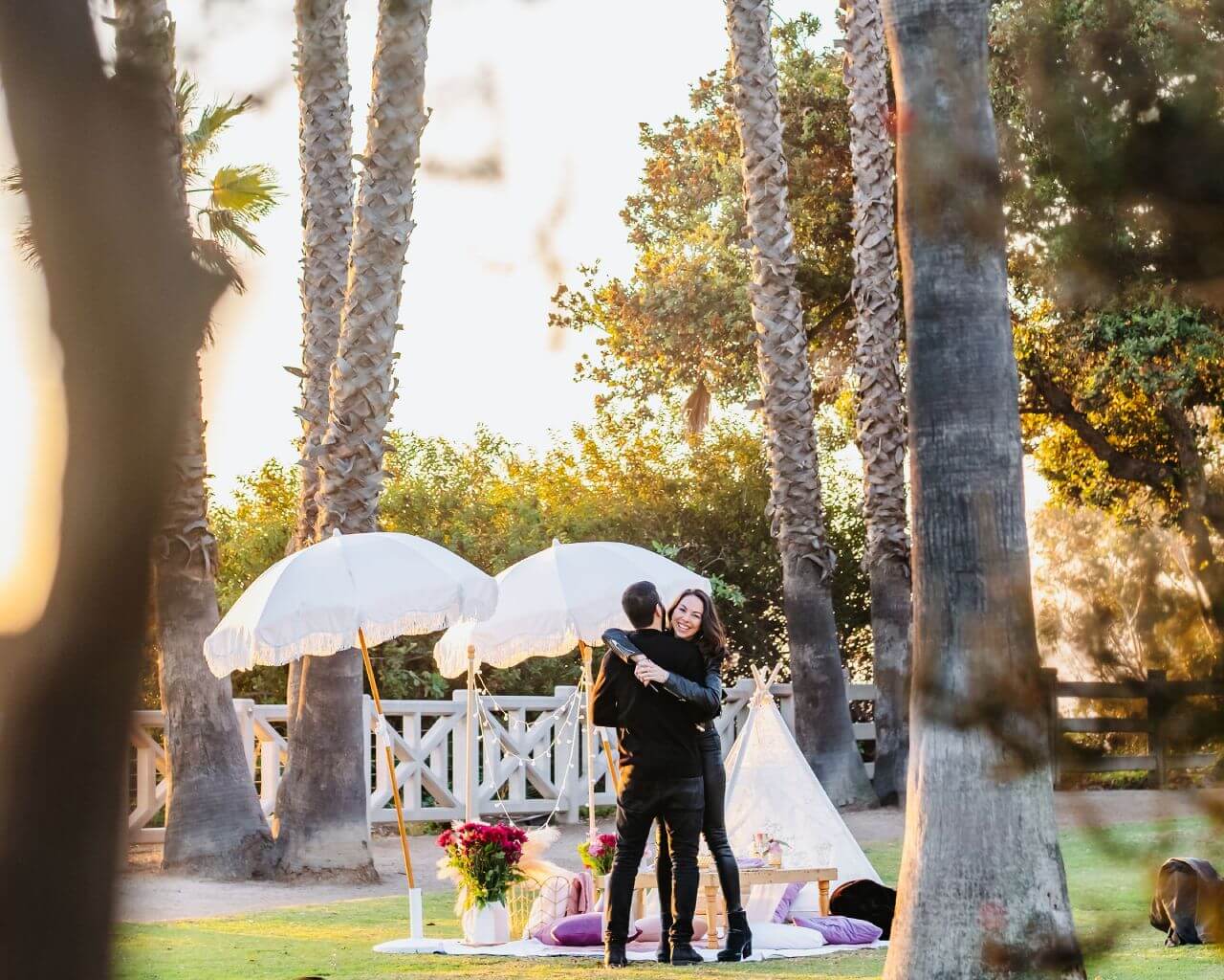 luxury picnic in park in Los Angeles 