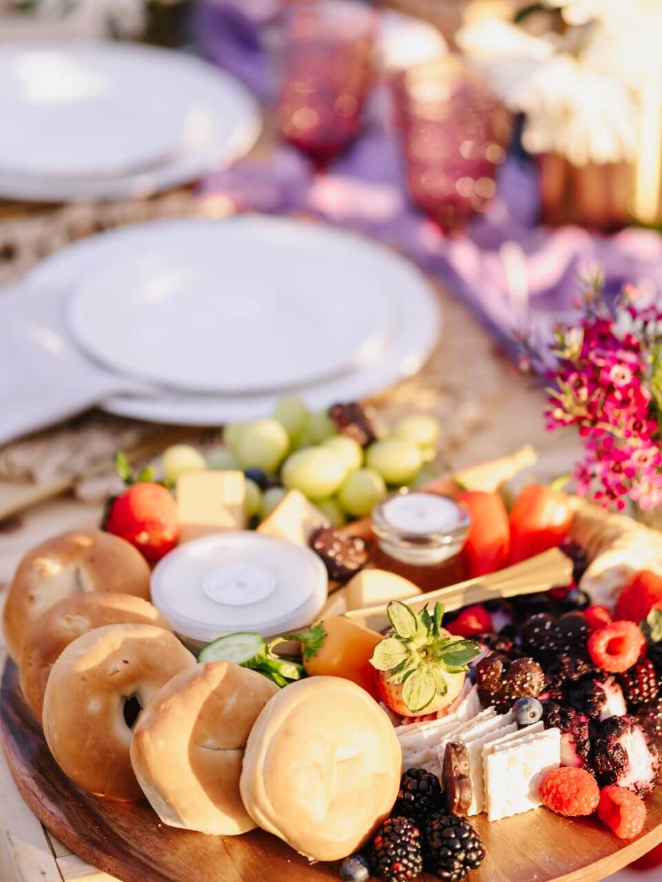 romantic boho picnic setup services