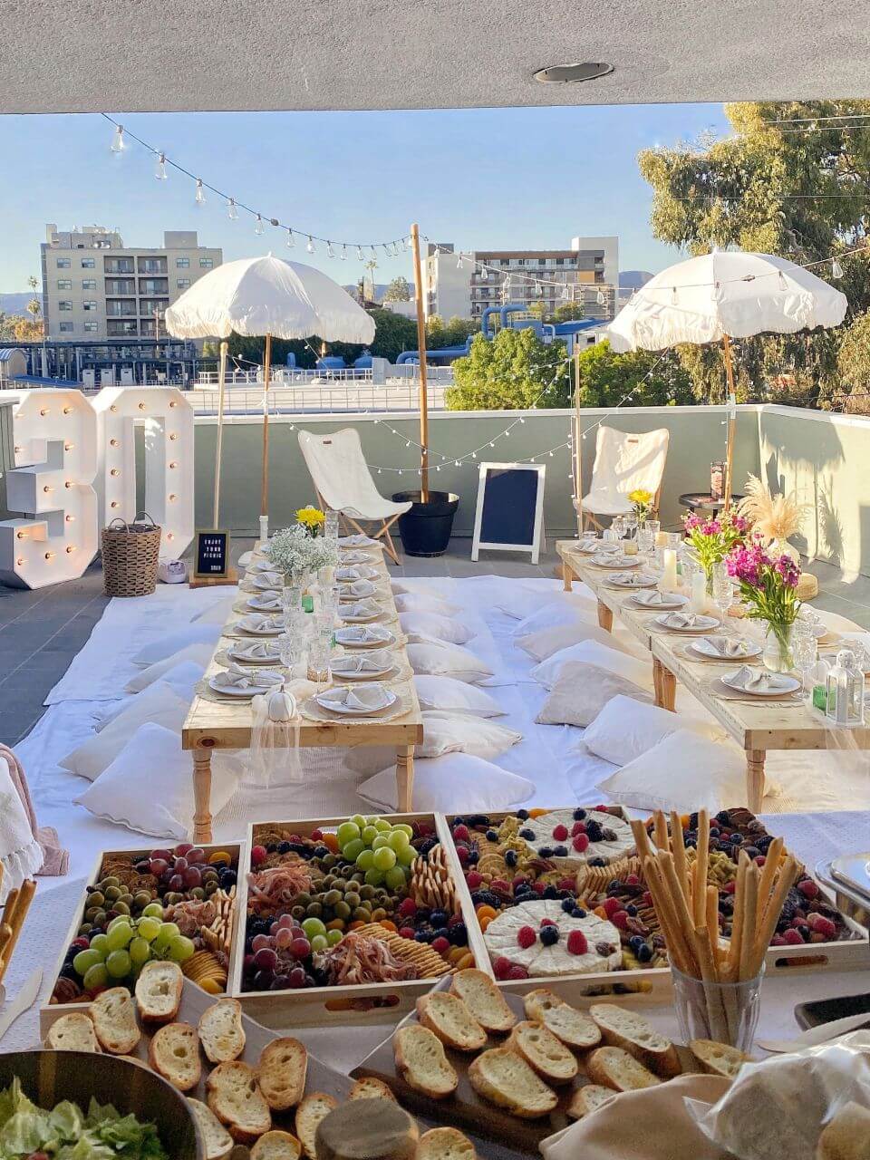 rooftop picnic pop-up setup rentals in LA