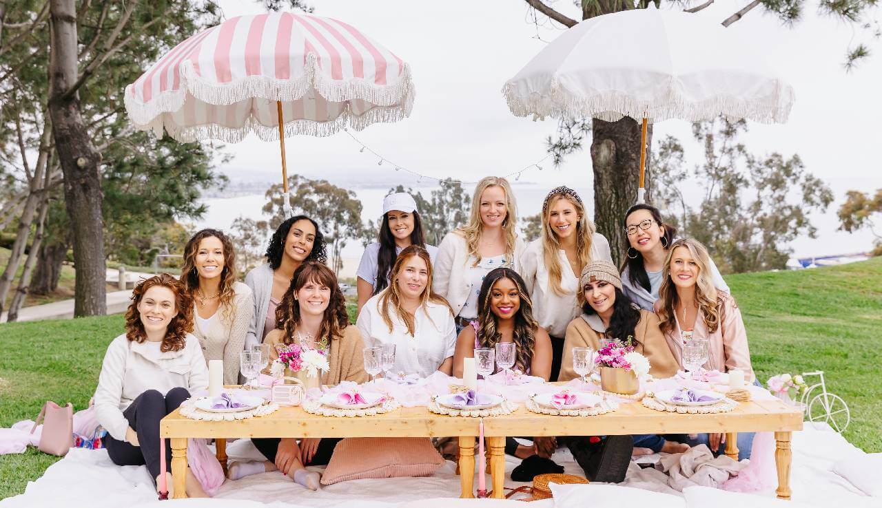 corporate luxury pop-up picnic in Los Angeles