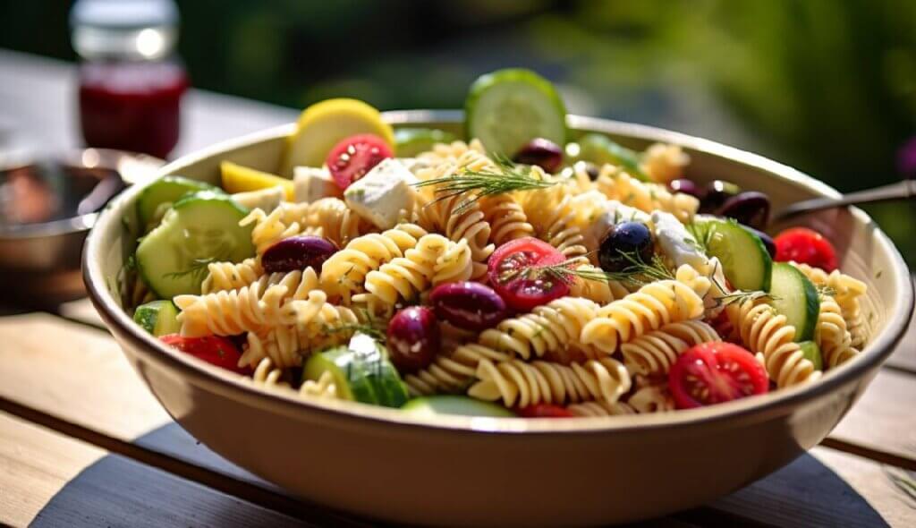 pasta salad for a picnic