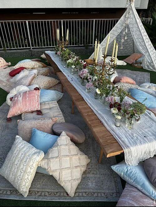 best boho picnic table kids party