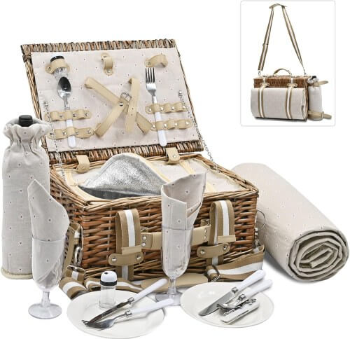 best picnic basket set SatisInside