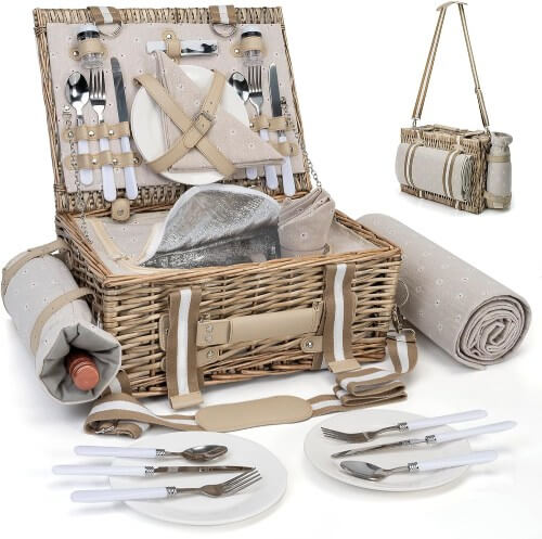 best picnic wine basket SatisInside