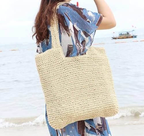 Freie Liebe straw beach bag