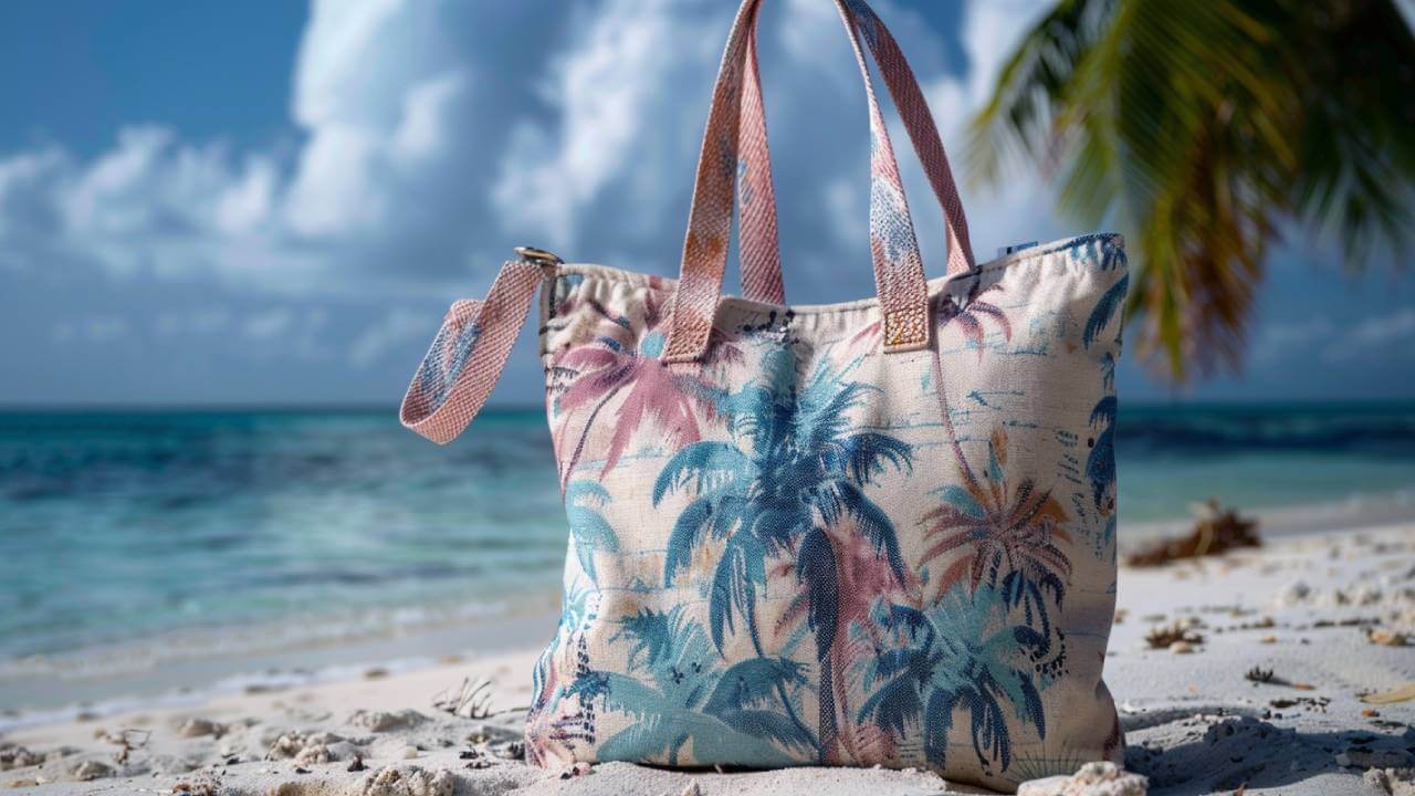 beach bags with a zipper