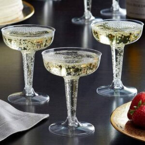 plastic champagne cups