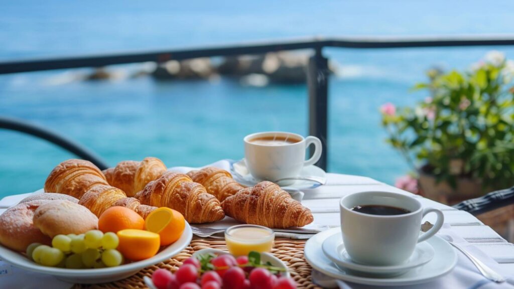 Coffee and croissants gathering