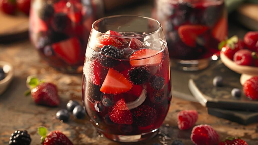 Sparkling berry sangria