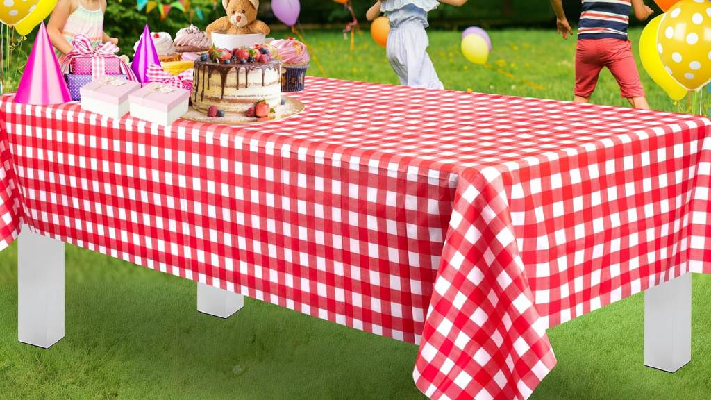 classic checkered tablecloth