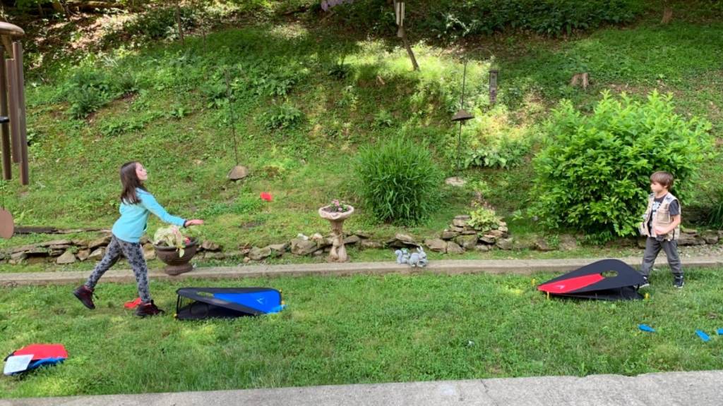 collapsible portable corn hole