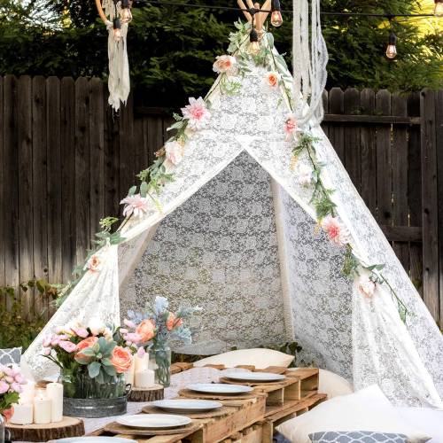 cozy teepee tent