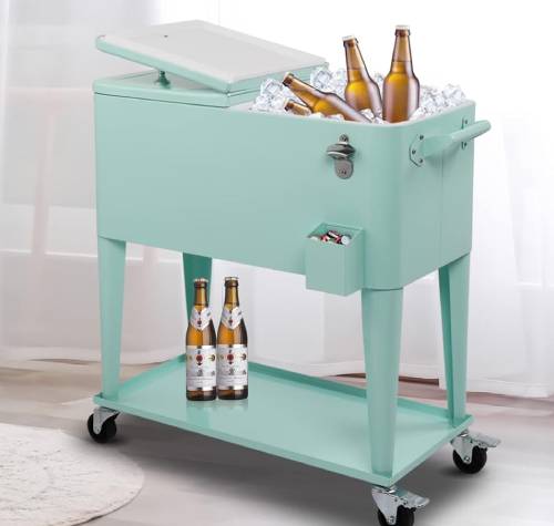 rolling cooler cart