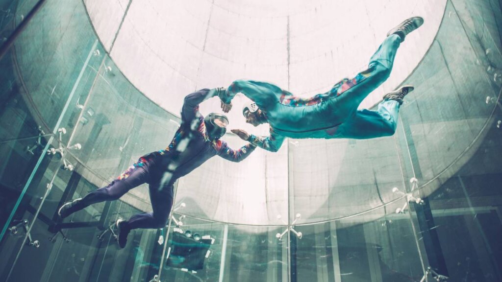 Indoor skydiving