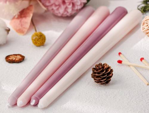 purple gradient taper candles