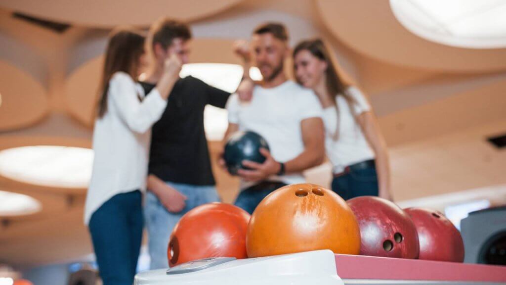 Double date at the bowling alley