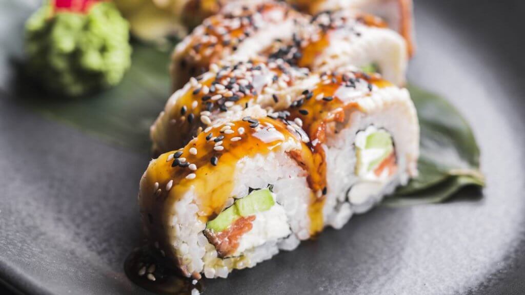 Homemade sushi rolls