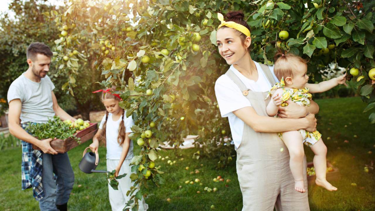 Family Gardening together