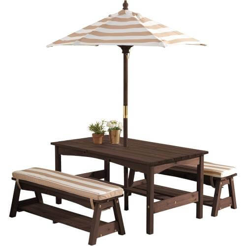 KidKraft Outdoor Wooden Table & Bench Set