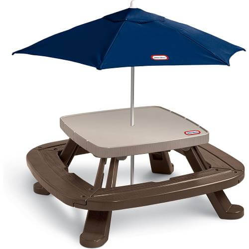 Little Tikes Fold 'n Store Picnic Table with Market Umbrella